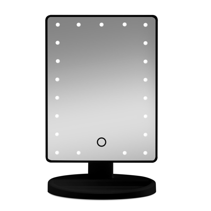 Gillian Jones Makeup Mirror w. Heart LED Light & Touch Function Black in the group BEAUTY & HEALTH / Makeup / Make up mirror at TP E-commerce Nordic AB (C93137)