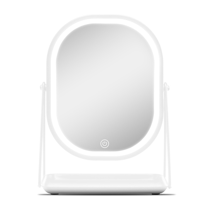 Gillian Jones Mirror With LED Light and Tray - White in the group BEAUTY & HEALTH / Makeup / Make up mirror at TP E-commerce Nordic AB (C93138)