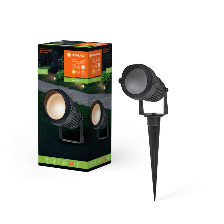 LEDVANCE Endura Hybrid Spot Spike 1W Black in the group HOME, HOUSEHOLD & GARDEN / Electricity & Lighting / Outdoor lighting / Solar lamp at TP E-commerce Nordic AB (C93230)