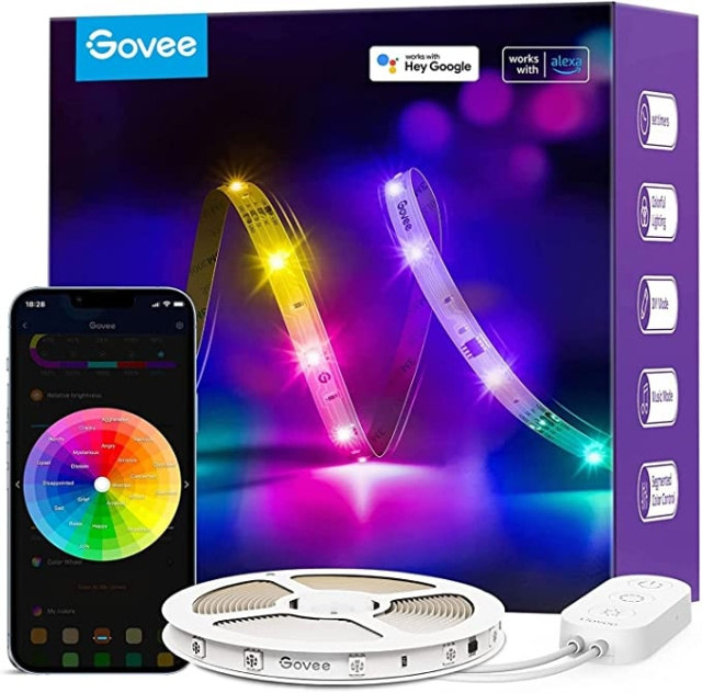 Govee RGBIC Basic Wi-Fi + Bluetooth LED Strip Lights (10 Meter) in the group HOME, HOUSEHOLD & GARDEN / Smart home / Smart Lights at TP E-commerce Nordic AB (C93360)