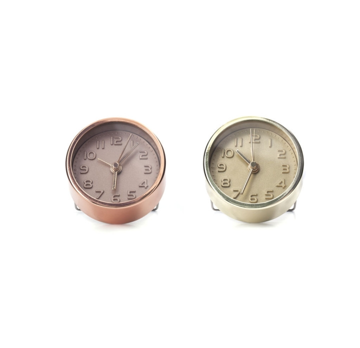 Kikkerland Gold and Copper Alarm Clocks (AC10-A-EU) assorted in the group HOME, HOUSEHOLD & GARDEN / Watches & Counters / Alarmclocks at TP E-commerce Nordic AB (C93372)