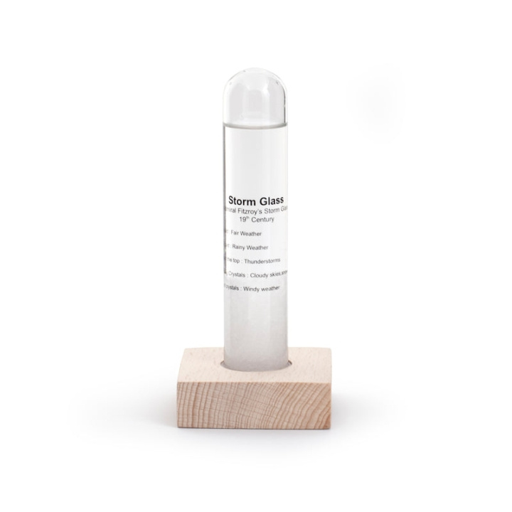 Kikkerland Storm Glass Tube With Beechwood Base (ST71) in the group Sport, leisure & Hobby / Fun stuff / Fun stuff at TP E-commerce Nordic AB (C93388)