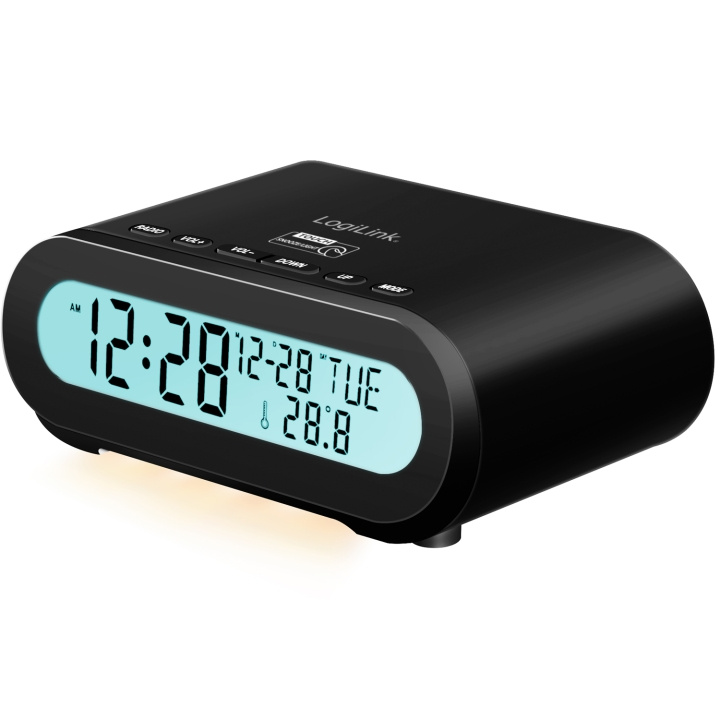 LogiLink Klockradio Temp/Luftfuktighet USB-C/Batteridrift Svart in the group HOME ELECTRONICS / Audio & Picture / Home cinema, Hifi & Portable / Radio & Alarm clocks / Clock radio at TP E-commerce Nordic AB (C93476)