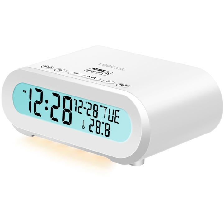 LogiLink Klockradio Temp/Luftfuktighet USB-C/Batteridrift Vit in the group HOME ELECTRONICS / Audio & Picture / Home cinema, Hifi & Portable / Radio & Alarm clocks / Clock radio at TP E-commerce Nordic AB (C93477)