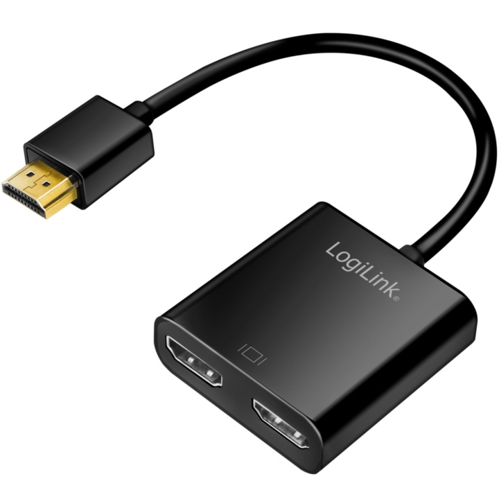 LogiLink HDMI-splitter 1 till 2 HDMI 2.0 4K/60Hz 18 Gbit/s in the group HOME ELECTRONICS / Cables & Adapters / HDMI / Adapters at TP E-commerce Nordic AB (C93487)