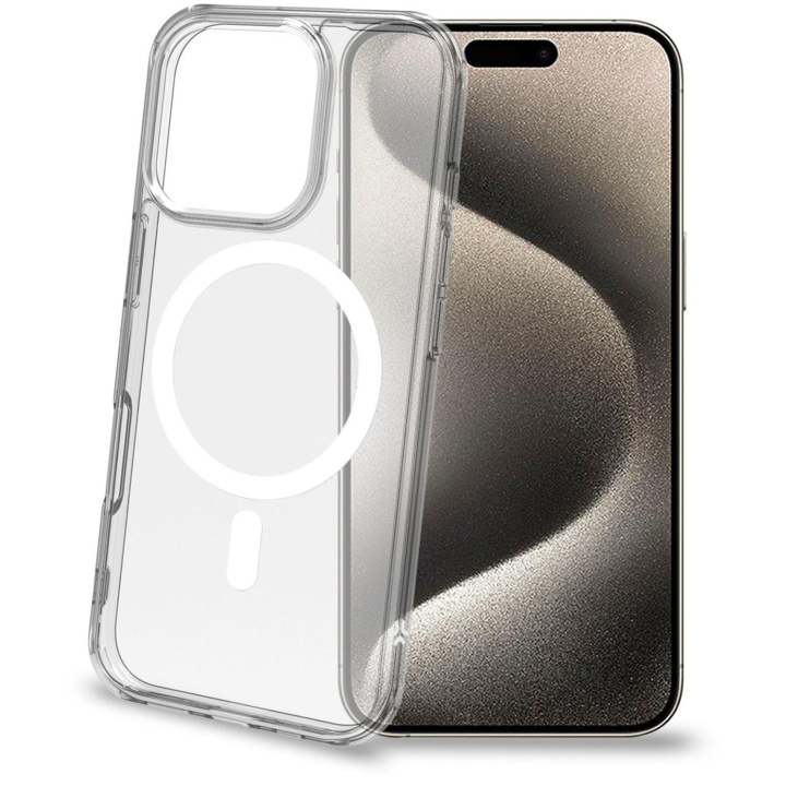 Celly Gelskinmag TPU Cover MagSafe-kompatibelt iPhone 16 Pro Transparent in the group SMARTPHONE & TABLETS / Phone cases / Apple / iPhone 16 at TP E-commerce Nordic AB (C93502)