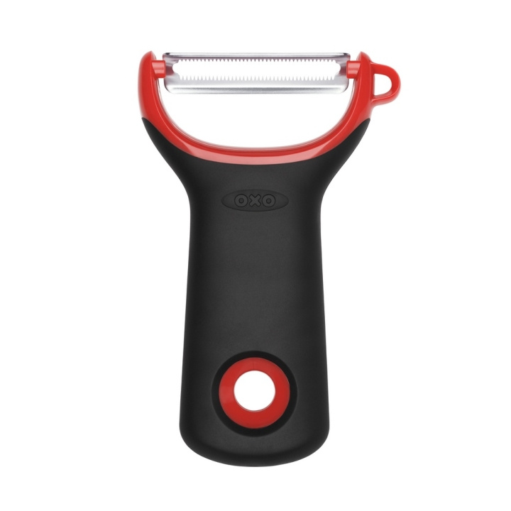 OXO Serrated Prep Peeler - Black/Red (X-11259000) in the group HOME, HOUSEHOLD & GARDEN / Kitchen utensils / Other kitchen tools at TP E-commerce Nordic AB (C93595)