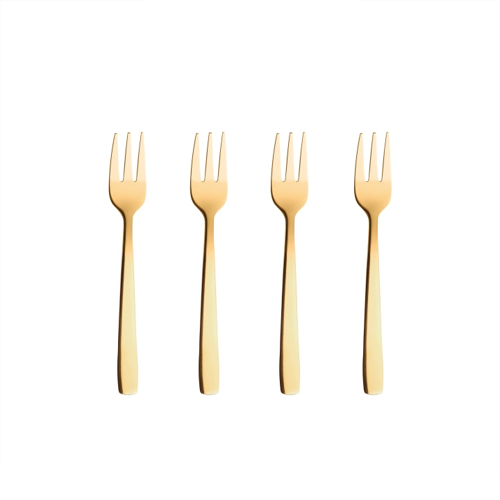 RAW Cakeforks - Gold - 4 pcs (15536) in the group HOME, HOUSEHOLD & GARDEN / Kitchen utensils / Other kitchen tools at TP E-commerce Nordic AB (C93779)