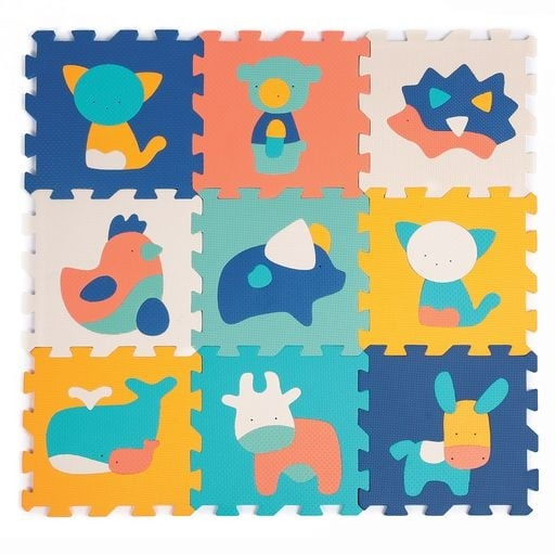 LUDI Play mat with animals (9 pcs) - LU10023 in the group TOYS, KIDS & BABY PRODUCTS / Baby toys / Activity toys at TP E-commerce Nordic AB (C93824)