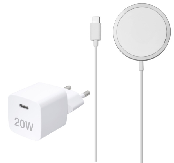 Tech21 Teccus - Universal Fastcharger Set - 1xUSB-C PD 20W MagSafe in the group SMARTPHONE & TABLETS / Chargers & Cables / Wireless Qi chargers at TP E-commerce Nordic AB (C93881)