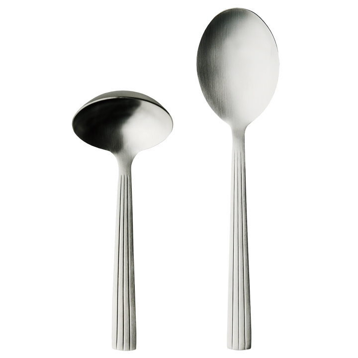 RAW 2 pcs - Cutlery set gravy/potato spoon giftbox - Matte steel (14639) in the group HOME, HOUSEHOLD & GARDEN / Kitchen utensils / Other kitchen tools at TP E-commerce Nordic AB (C93940)