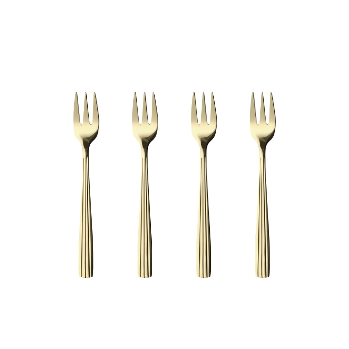 RAW 4 pcs - Cakeforks - Champagne gold (14656) in the group HOME, HOUSEHOLD & GARDEN / Kitchen utensils / Other kitchen tools at TP E-commerce Nordic AB (C93941)