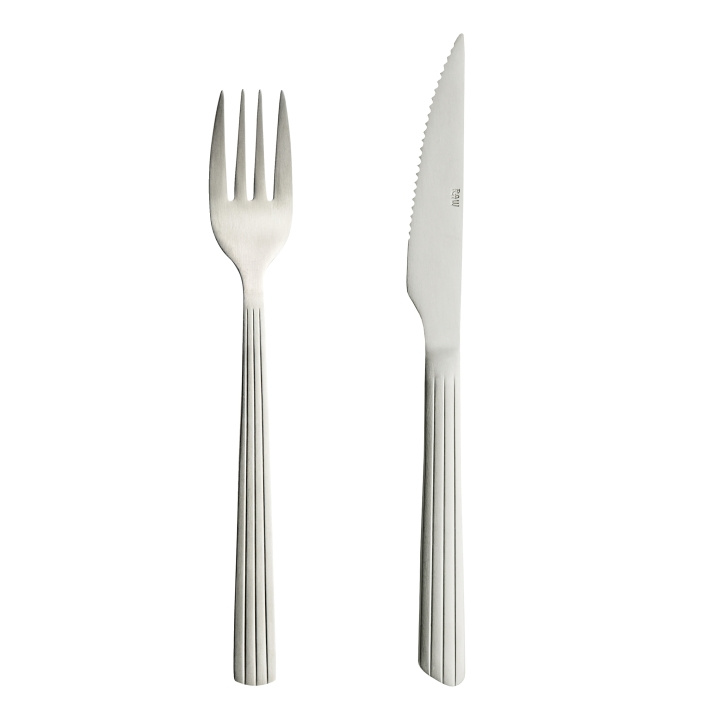 RAW 8 pcs - Steakset - Matte steel (14643) in the group HOME, HOUSEHOLD & GARDEN / Kitchen utensils / Other kitchen tools at TP E-commerce Nordic AB (C93945)