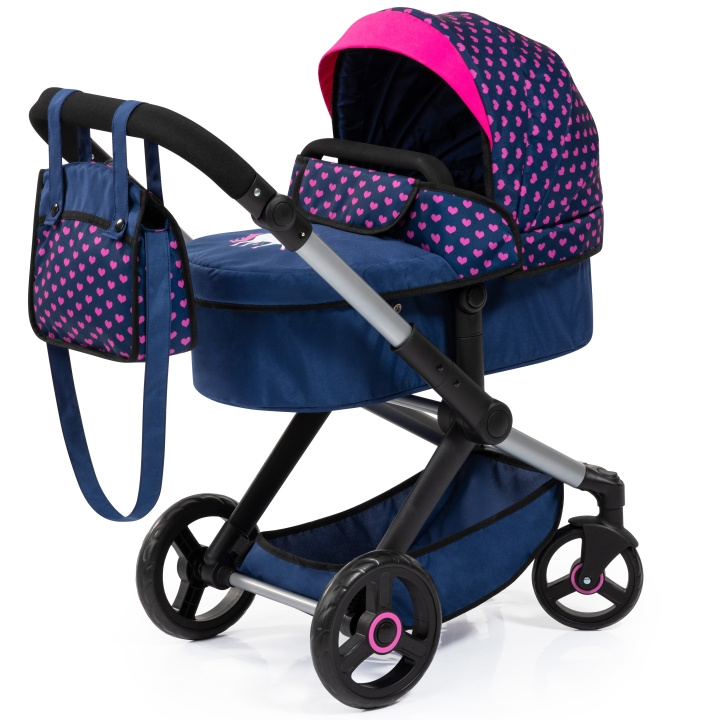 Bayer Dolls Pram Xeo - Blue with Hearts (17054AA) in the group TOYS, KIDS & BABY PRODUCTS / Toys / Docks & Accessories at TP E-commerce Nordic AB (C93976)