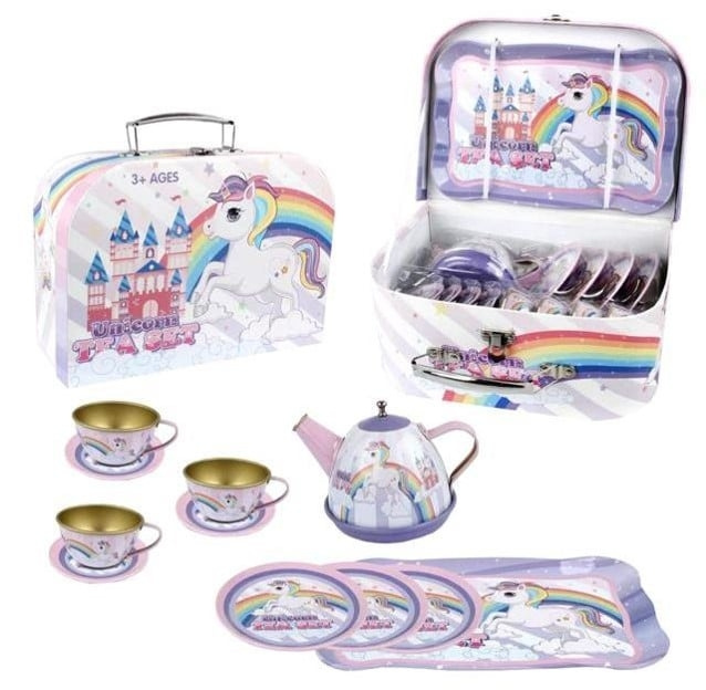 Magni Tea set in suitcase, with unicorn ( 3905 ) in the group TOYS, KIDS & BABY PRODUCTS / Toys / Little home & Role play at TP E-commerce Nordic AB (C93996)