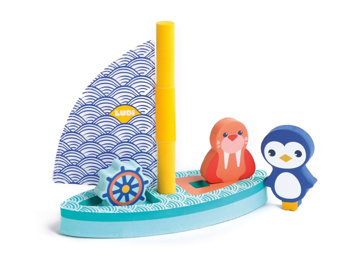 LUDI Bathing boat with foam figures - (LU40082) in the group TOYS, KIDS & BABY PRODUCTS / Baby Gadgets / Bath at TP E-commerce Nordic AB (C94117)