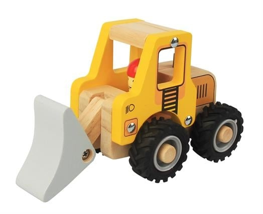 Magni Wooden bulldozer truck with rubber wheels (5598) in the group TOYS, KIDS & BABY PRODUCTS / Toys / Toy cars at TP E-commerce Nordic AB (C94347)