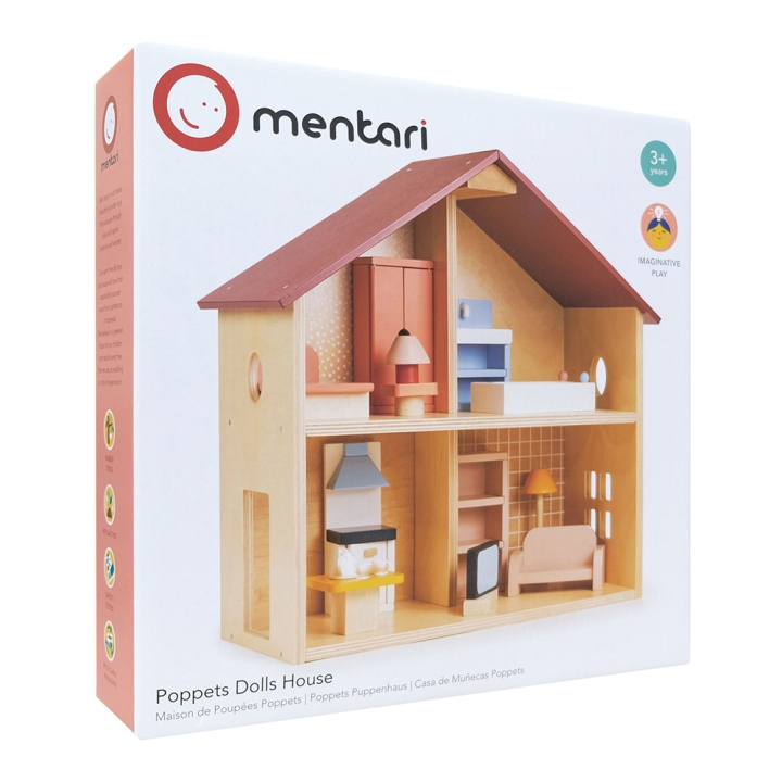 Mentari Dollhouse with Furniture - Poppets House - (MT7601) in the group TOYS, KIDS & BABY PRODUCTS / Toys / Play set at TP E-commerce Nordic AB (C94371)