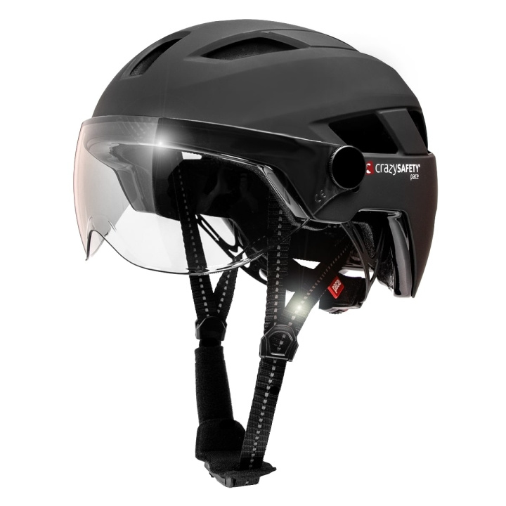 Crazy Safety Oak Bicycle Helmet - Black (55cm to 61cm) (360101-10) in the group Sport, leisure & Hobby / Sports equipment / Bicycle accessories / Helmets at TP E-commerce Nordic AB (C94515)