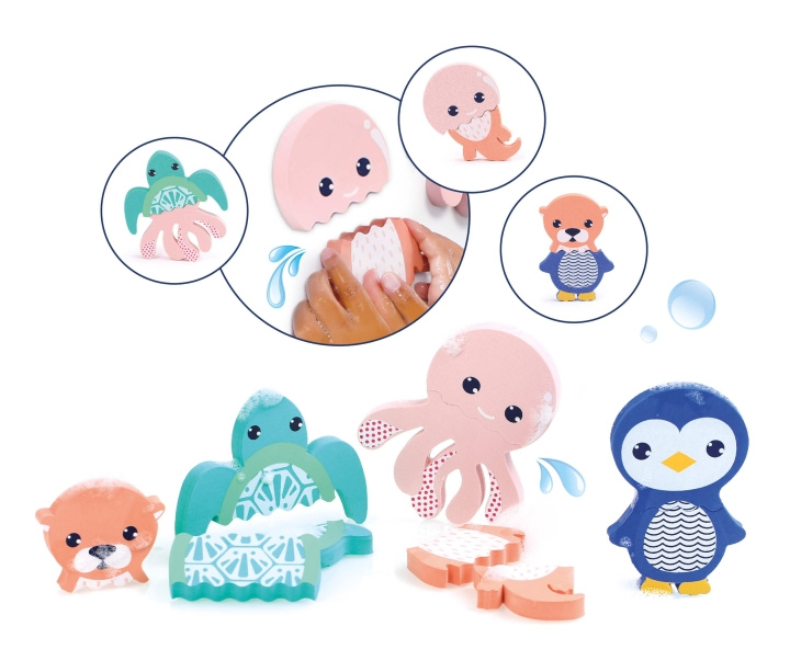 LUDI Mix & Match - Foam animals for the bath - (LU40078) in the group TOYS, KIDS & BABY PRODUCTS / Baby Gadgets / Bath at TP E-commerce Nordic AB (C94540)