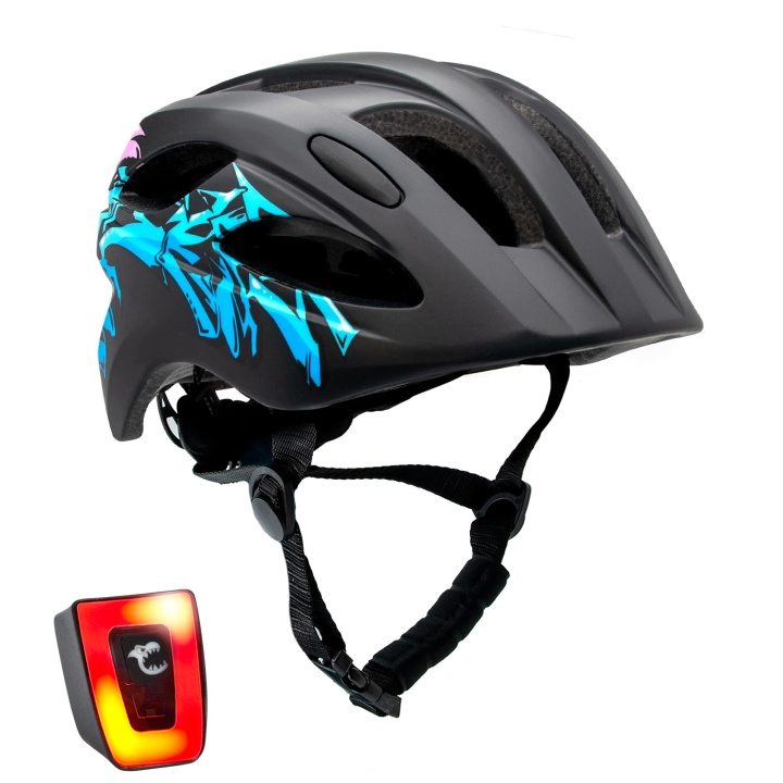 Crazy Safety Grafitti Bicycle Helmet - Black/Blue (54-58cm) (160101-06-01) in the group Sport, leisure & Hobby / Sports equipment / Bicycle accessories / Helmets at TP E-commerce Nordic AB (C94541)