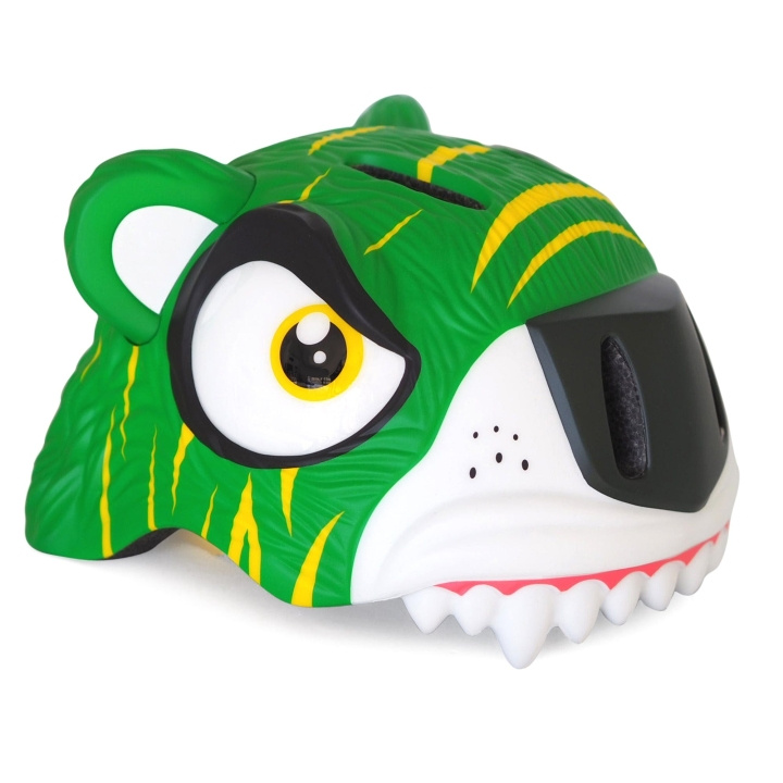 Crazy Safety Tiger Bicycle Helmet - Green (49-55cm) (100101-02-01) in the group Sport, leisure & Hobby / Sports equipment / Bicycle accessories / Helmets at TP E-commerce Nordic AB (C94574)