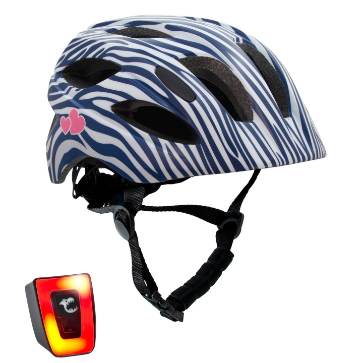 Crazy Safety Stripes Bicycle Helmet - Dark Blue (54-58cm) (160101-02-01) in the group Sport, leisure & Hobby / Sports equipment / Bicycle accessories / Helmets at TP E-commerce Nordic AB (C94578)