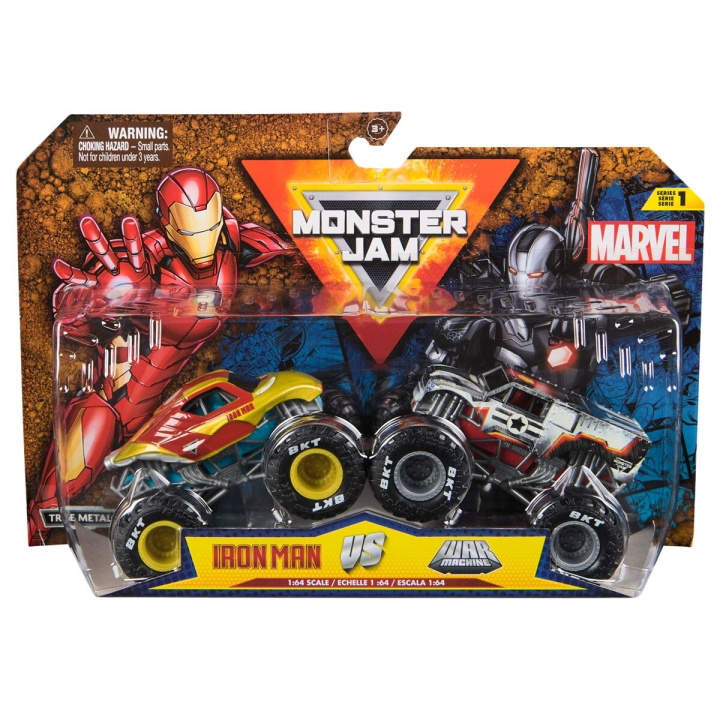 Monster Jam 1:64 Marvel 2 Pack - Iron Man vs War Machine in the group TOYS, KIDS & BABY PRODUCTS / Toys / Toy cars at TP E-commerce Nordic AB (C94642)