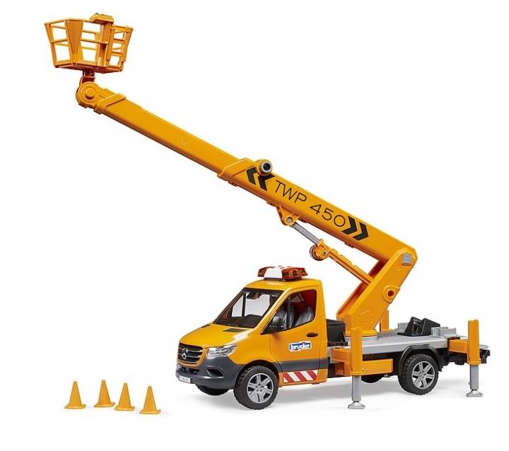 Bruder MB Sprinter with work platform and Light + Sound Module (02679) in the group TOYS, KIDS & BABY PRODUCTS / Toys / Toy cars at TP E-commerce Nordic AB (C94660)