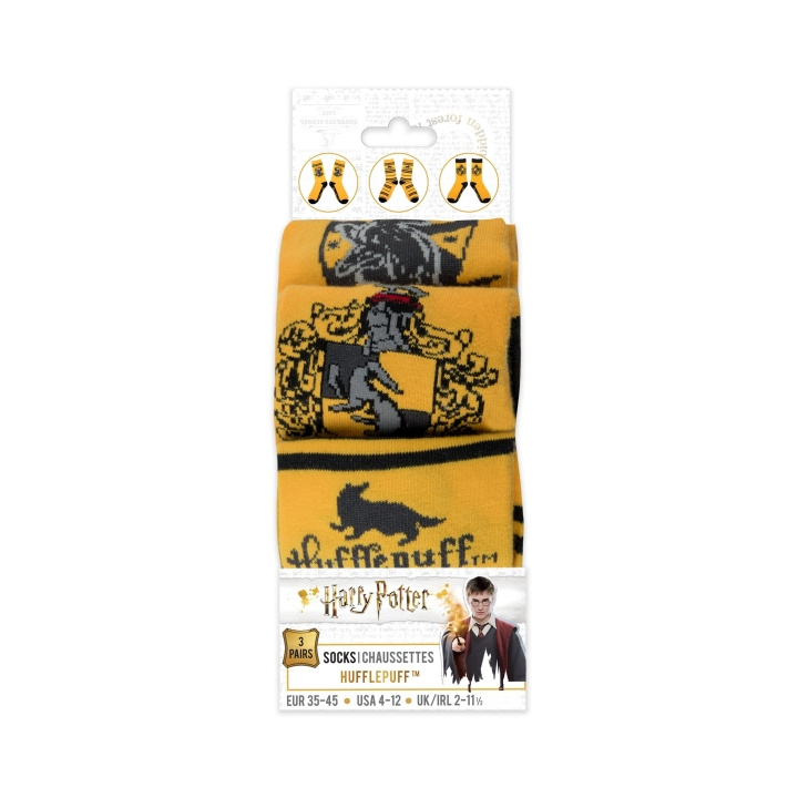 Harry Potter Hufflepuff - 3 pairs of Socks in the group Sport, leisure & Hobby / Fun stuff / Collector\'s items at TP E-commerce Nordic AB (C94681)