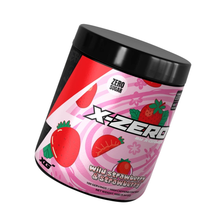 X-GAMER Energy Drink Powder X-Zero 160 gram Wild Strawberry & Strawberry in the group COMPUTERS & PERIPHERALS / GAMING / Energydrinks for gamers at TP E-commerce Nordic AB (C94705)