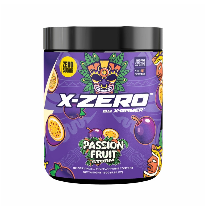 X-GAMER Energy Drink Powder X-Zero 160 gram Passion Fruit in the group COMPUTERS & PERIPHERALS / GAMING / Energydrinks for gamers at TP E-commerce Nordic AB (C94712)