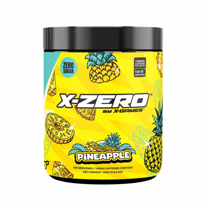 X-GAMER Energy Drink Powder X-Zero 160 gram Pineapple in the group COMPUTERS & PERIPHERALS / GAMING / Energydrinks for gamers at TP E-commerce Nordic AB (C94714)