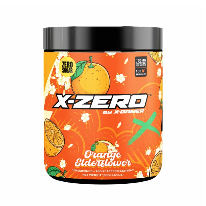 X-GAMER Energy Drink Powder X-Zero 160 gram Orange Elderflower in the group COMPUTERS & PERIPHERALS / GAMING / Energydrinks for gamers at TP E-commerce Nordic AB (C94715)