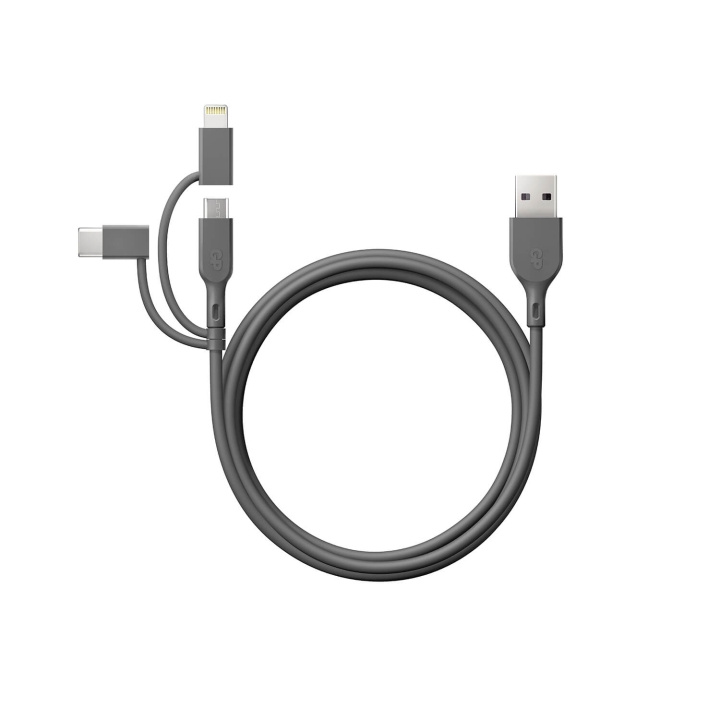 GP Cable USB-A To USB-C 3-In-1 Micro-USB + Lightning CY1N 1m in the group COMPUTERS & PERIPHERALS / Computer cables / USB / USB-C at TP E-commerce Nordic AB (C94733)