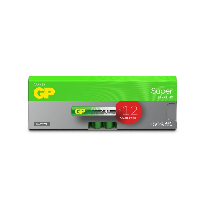 GP Battery Super Alkaline AAA LR03 12-Pack in the group HOME ELECTRONICS / Batteries & Chargers / Batteries / AAA at TP E-commerce Nordic AB (C94740)