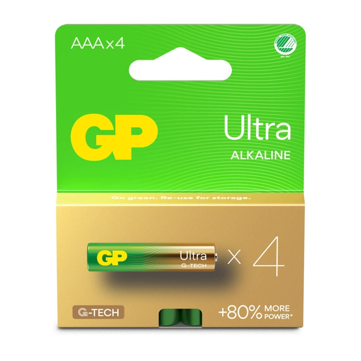 GP Battery Ultra Alkaline AAA LR03 4-Pack in the group HOME ELECTRONICS / Batteries & Chargers / Batteries / AAA at TP E-commerce Nordic AB (C94743)