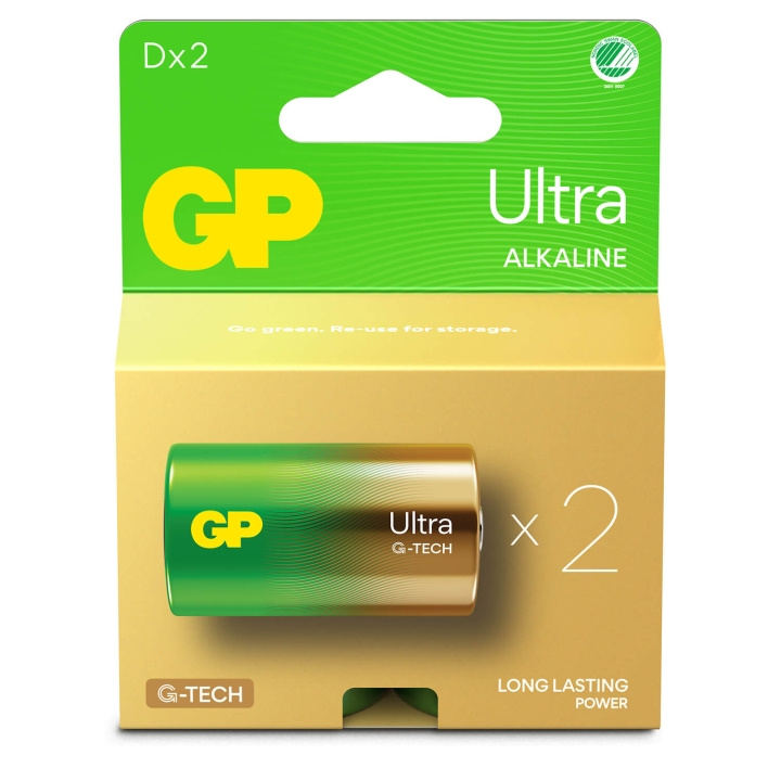 GP Battery Ultra Alkaline D LR20 2-Pack in the group HOME ELECTRONICS / Batteries & Chargers / Batteries / Other at TP E-commerce Nordic AB (C94745)