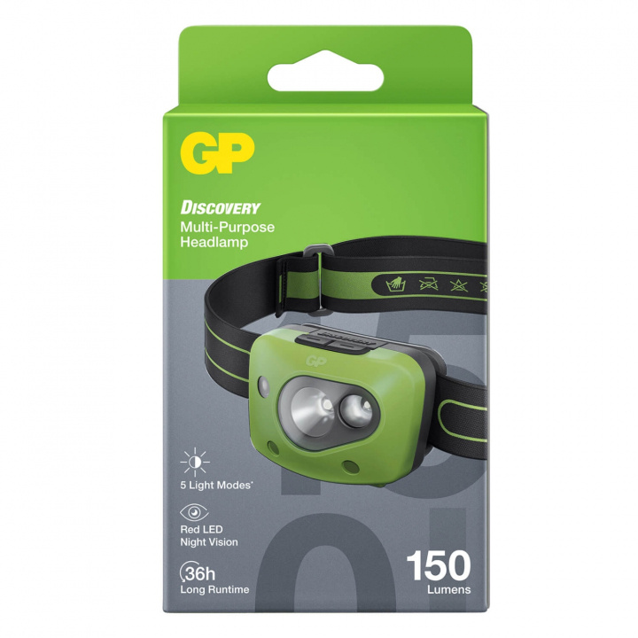 GP Headlamp Discovery CH43 150lm in the group Sport, leisure & Hobby / Flashlights & Head lamps / Headlamps at TP E-commerce Nordic AB (C94771)