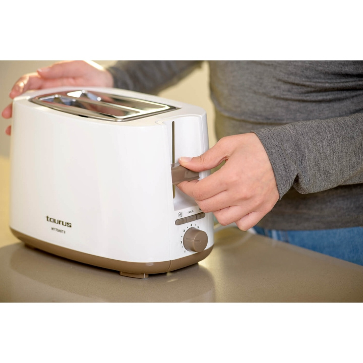 Taurus Toaster Mytoast 2 Two Slots White in the group HOME, HOUSEHOLD & GARDEN / Household appliances / Toasters & Bread grills / Toasters at TP E-commerce Nordic AB (C94786)