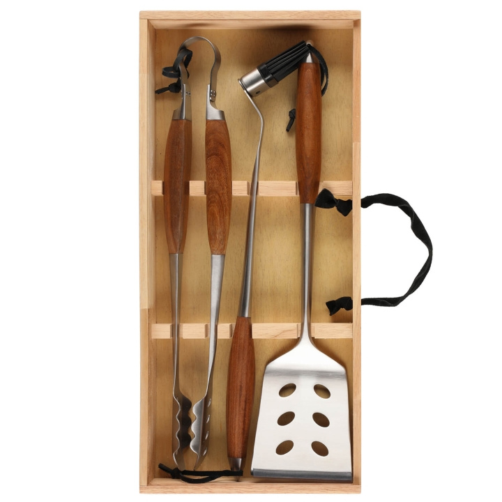 Mustang Grill Set Grilling Set Wooden Box 3pcs in the group HOME, HOUSEHOLD & GARDEN / Garden products / Barbeque & Accessories at TP E-commerce Nordic AB (C94819)