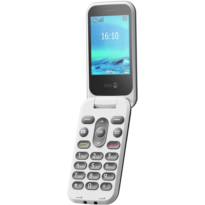 Doro 2821 4G Blå/Vit in the group SMARTPHONE & TABLETS / Mobile phones & smartphones at TP E-commerce Nordic AB (C94874)