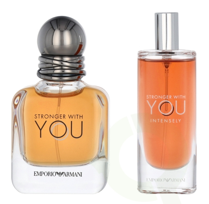 Armani Stronger With You Giftset 45 ml Edt Spray 30ml/Edp Spray 15ml in the group BEAUTY & HEALTH / Gift sets / Gift sets for him at TP E-commerce Nordic AB (C95011)