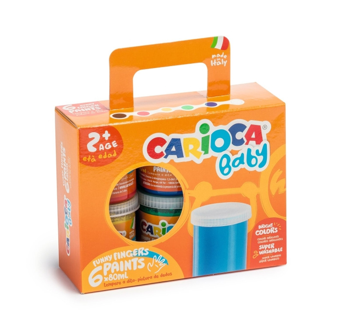 CARIOCA Baby 6 Fingerpaints (809431) in the group TOYS, KIDS & BABY PRODUCTS / Toys / Crafts at TP E-commerce Nordic AB (C95339)