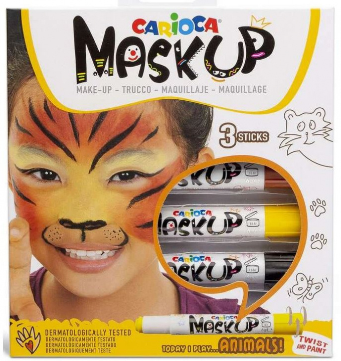 CARIOCA Mask Up - Make-up Sticks - Animals (3 pcs) (809490) in the group TOYS, KIDS & BABY PRODUCTS / Toys / Crafts at TP E-commerce Nordic AB (C95360)