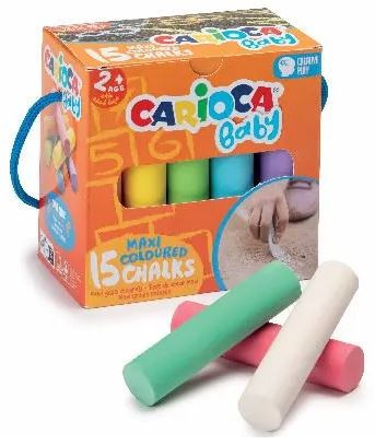 CARIOCA Baby maxi chalk (15 pcs) (809443) in the group TOYS, KIDS & BABY PRODUCTS / Toys / Crafts at TP E-commerce Nordic AB (C95363)