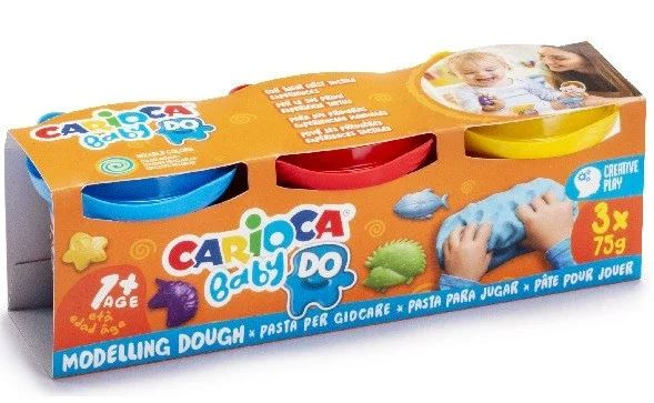 CARIOCA Baby Dough (3x75gr.) (809445) in the group TOYS, KIDS & BABY PRODUCTS / Toys / Crafts at TP E-commerce Nordic AB (C95364)