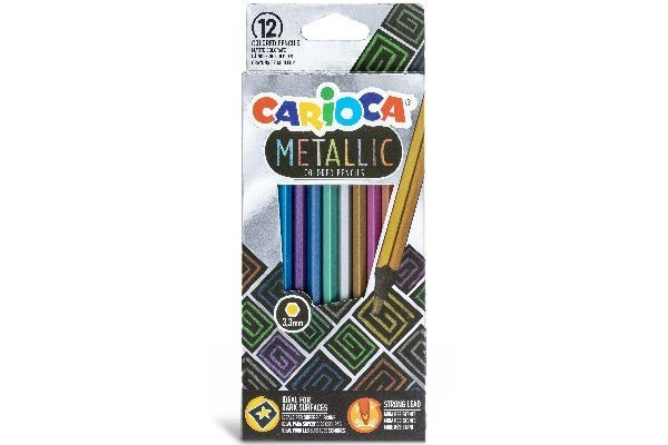 CARIOCA Metallic colored pencils, 12 pcs (809417) in the group TOYS, KIDS & BABY PRODUCTS / Toys / Draw & Count at TP E-commerce Nordic AB (C95368)