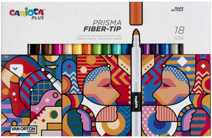 CARIOCA Plus - Prisma marker, 18 pcs (809302) in the group Sport, leisure & Hobby / Hobby / Paint & Draw / Pencils, crayons & ink at TP E-commerce Nordic AB (C95372)