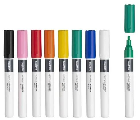 CARIOCA Plus - Acrylic markers, 8 pcs (809309) in the group Sport, leisure & Hobby / Hobby / Paint & Draw / Pencils, crayons & ink at TP E-commerce Nordic AB (C95379)